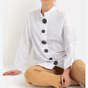 Zara Button down Tunic Top